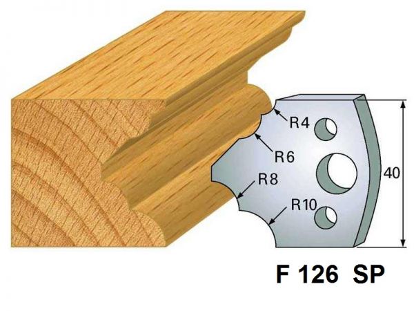 SP-Profilmesser 40 x 4 mm (F 126 SP), 1 VPE = 2 Stück