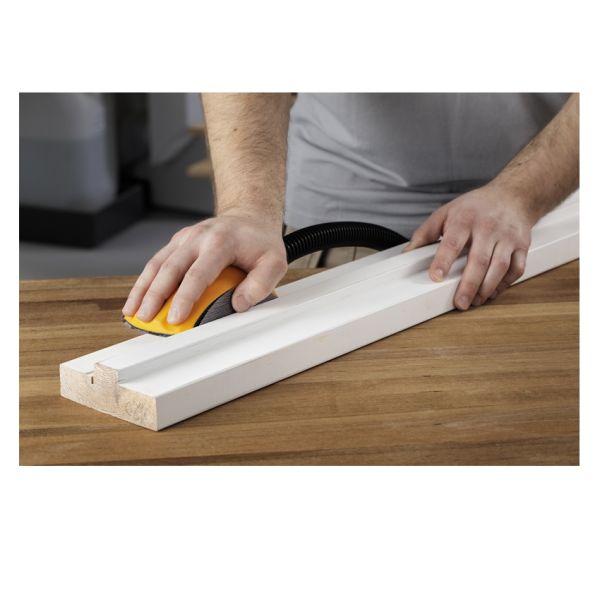Mirka Handblock mit Absaugung "Roundy"  150mm, GRIP 34-Loch: VPE: 1 Stck/Pck