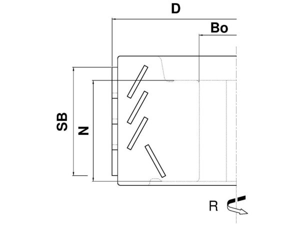 AIGNER DP-Fügemesserkopf „KONSTANTIN“; 70x43,6/61x25 mm mit DKN; z2x4 rechts; für Hebrock; 1 VPE = 1 Stück