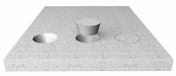 CMT HW-Reparatur-Fräserset f. Mineralwerkstoffe; 47,6x20/68,5-74x12mm, z2+3, rechts; 1 VPE = 1 Stck