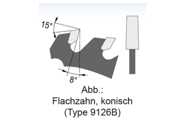 Vorritz-Kreissägeblatt 80X3,1-4,3/2,20X20 Z20 F konisch einteilige Ausführung