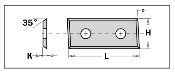 CMT Wendeplatten 49,5x9x1,5 mm, 1 VPE = 2 Stück